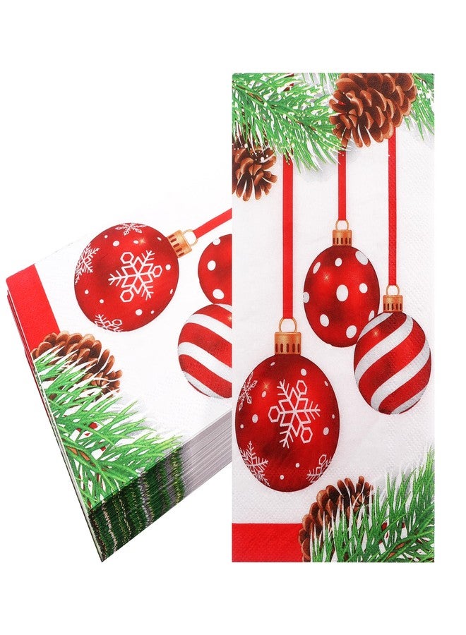 Nelisylux Christmas Napkins Paper Christmas Napkins Disposable Paper Napkin Dinner Xmas Guest Towels Disposable Bathroom Xmas Paper Hand Towels For Bathroom Holiday Napkin Papers Decorative Dinner Napkin 50 PCS - Image 1